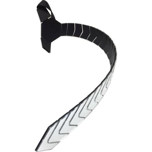 New Arrival Creative Design Acrylic Reversible Necktie Slim Shiny Gold Silver Fashion Satin Ties Buy 1 Get 2 Styles