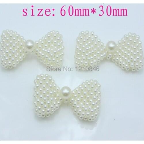 Trail order baby girl women Newest DIY handmade pearl bow wedding Bridal hair/shoes/dress accessories 12pcs/lot free shipping
