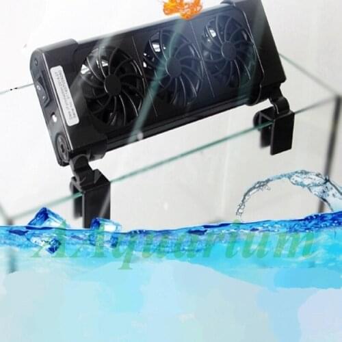 Aquarium Super silient Cooling Fan Chillers with 3 fans head For Marine Nano Fish Ponds Temperature Reducing 110-240V