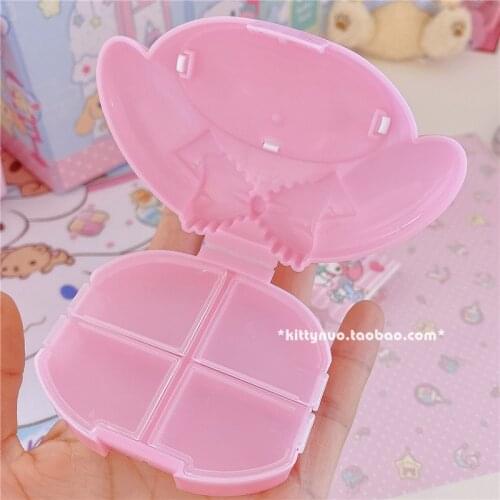 Cartoon Style Pill Case Organizer Storage Jewelry Plastic Box For Tablets Small Medicine Vitamins Containers Kids Women