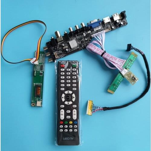 For LTN154AT07 1366X768 LCD lamps Board panel1driver DVB-T2 HDMI DVB-T DVB-C TV VGA USB AV RF Controller 30pin