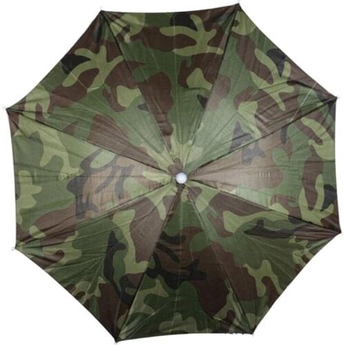 Portable Rain Umbrella Hat Camouflage Foldable Outdoor Sun Shade Waterproof Camping Fishing Headwear Cap Beach Head Hats