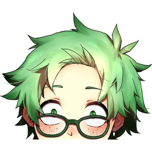 Car Styling Vinyl Stickers for Anime Boy Boku My Hero Academia Peeker Graphics Motor Bikes Keyboard Decal