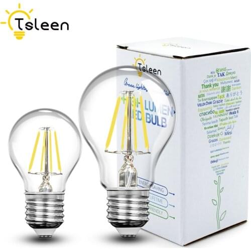 Design LED Filament E27 Bulb 4W 8W 12W W16 220V Edison Glass Candle Lights Lighting For Chandelier Night Light For Indoor Home