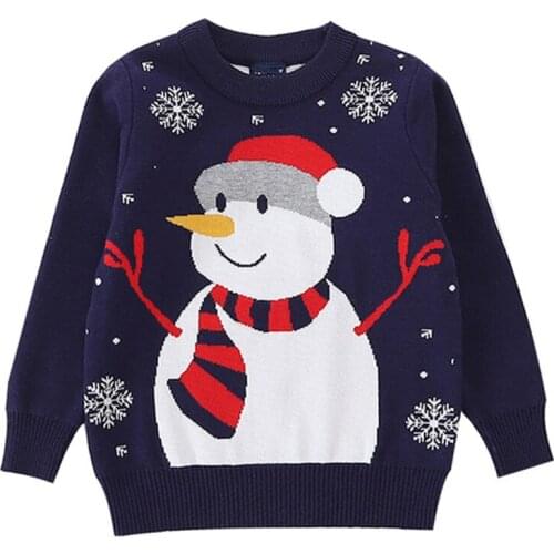 2-6Y Childrens Sweaters christmas Kids Sweaters autumn winter Toddler Cardiagn Knitted Baby Clothes Girls Boys warm Sweater
