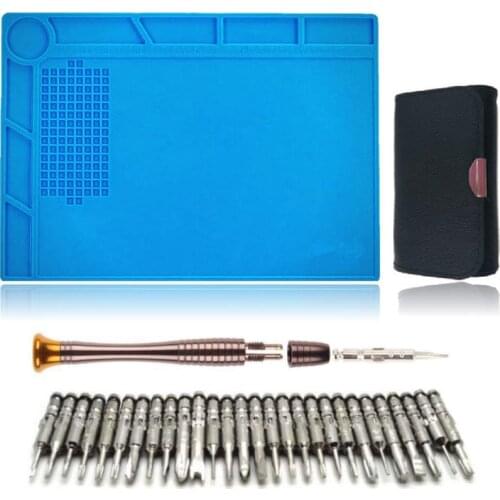 Heat Insulation Silicone Soldering Pad Mat Desk Insulation Pad Maintenance Platform For BGA Soldering Station With Magnetic S130