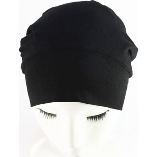 Ladies Modal Satin Lined Sleep Comfortable Cap womens wide-brimmed sleeping Hair Bonnet confinement nursing cap