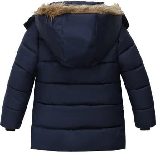2-5Years Children Boys Winter Coat Jacket Fashion Hooded Parkas Wadded Outerwear Thicken Warm Outer Clothing 2019 High Quality