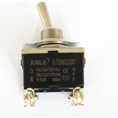 1pc E-TEN1221 12MM 4 Pin SPST 4 Terminal ON-OFF 16A 250V 20A 125V/AC Toggle Switch TEN1221