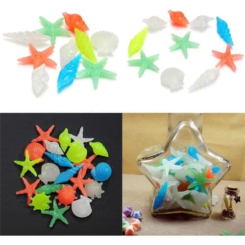 10pcs Luminous Light-emitting Artificial Pebble Stone Glow in the Dark Artificial Stone for Fish Tank Aquarium