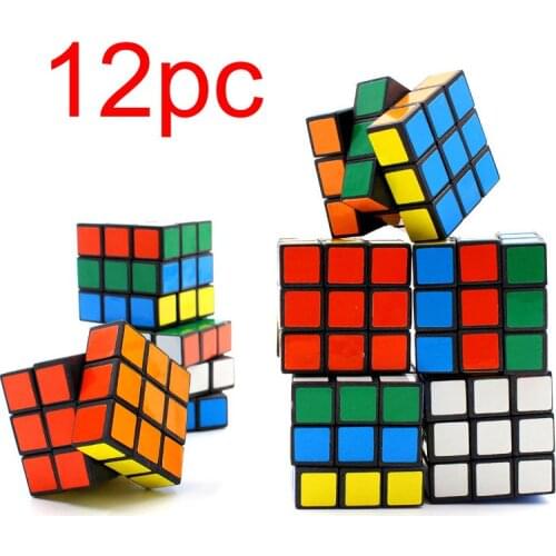 12PC Child Magic Cubes 3CM Twist Puzzle Speed Classic Plastic Toys Learning Education For Kids Puzzle B1082