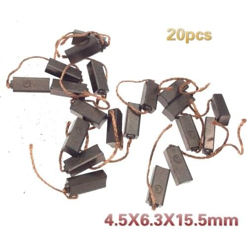 20pcs Generator Carbon Brush for VW Volkswagen Hyundai Buick 4.5X6.3X15.5mm