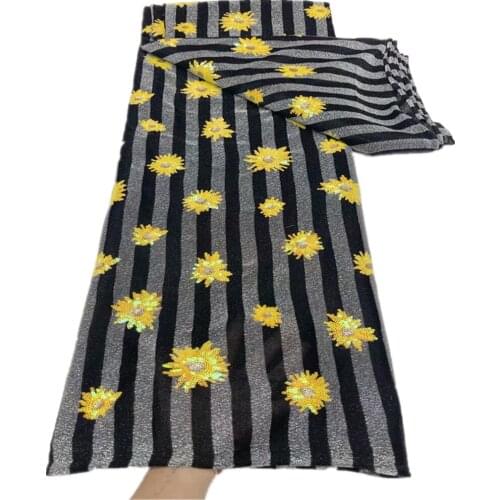 2021 African Mesh Lace Fabric High Quality Lace Sequins French net tulle Lace Fabric Mesh Lace For Wedding Dress Sewing j66-629