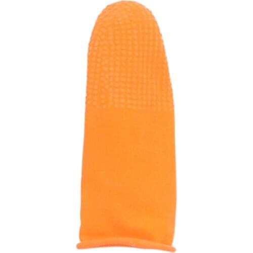 300pcs Orange anti-static disposable fingertip texture non-slip wear-resistant thickened hand protection industrial finger cots