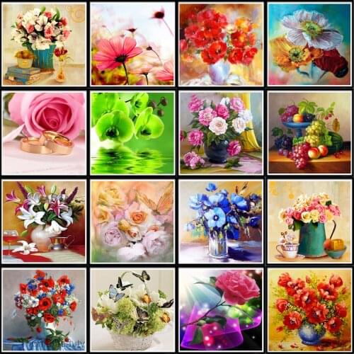 5d Diy Round Diamond Painting, Imitation Diamond Embroidery, Cross Stitch Style, Rose Mosaic, Home Decoration Crafts