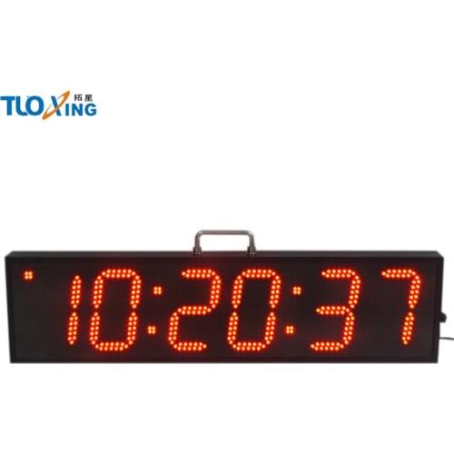 6 inch 6 digit double-sided clock electronic countdown timer waterproof marathon clock