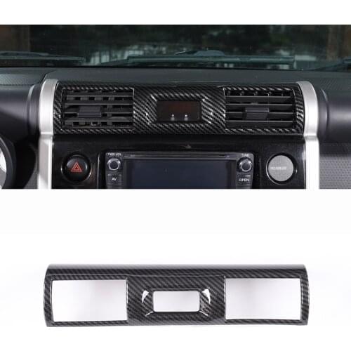 Car Accessories for Toyota FJ Cruiser 2007-2021 ABS Carbon Fiber Painted Interior Center Console Air Vent Outlet Cover Trim