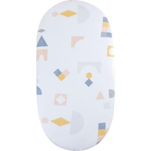 C5AA Baby Moses Basket Bed Crib Care Pad Covers Print Fitted Sheet Soft Stretchy Craddle Sheets for Mattress Mat Cover