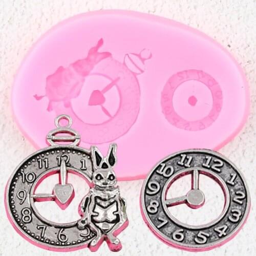 Steampunk Clock Silicone Mold DIY Party Cupcake Topper Fondant Cake Decorating Tools Candy Clay Chocolate Gumpaste Moulds
