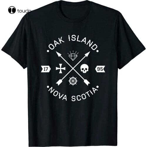 Oak Island Nova Scotia Arrows And Skulls Gift Shirt - White Vintage Men Gift Tee