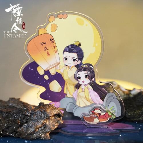The Untamed MDZS Valentines Day Cartoon Figure Stand Model Jiang Yanli Jin Zixuan Acrylic Desktop Decor Cosplay CollectionGift