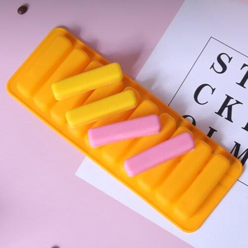 Chocolate Molds 10 Cavity Rectangle Silicone Candy Baking Biscuits Fondant Molds Cupcake Decorations 3D Cake Mold Baking Tools