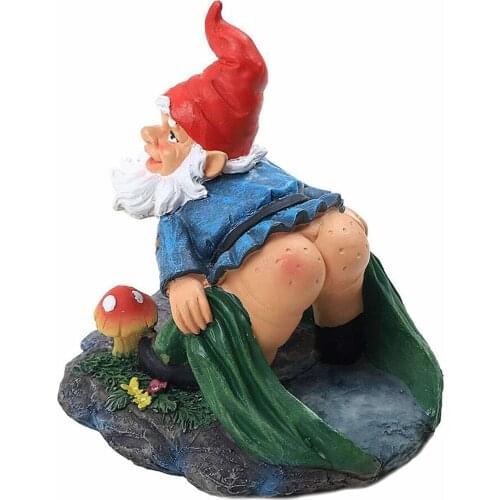 Gnome Downspout Extender Decoration Resin Garden Gnome Statue Lawn Sculpture Outdoor Decor ASD88