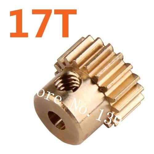 HSP 11119 Motor Gear (17T) Metal Brass Pinion Parts For 1/10 EP RC Car Monster Truck 94111 BRONTOSAURUS Pro Hobby Baja
