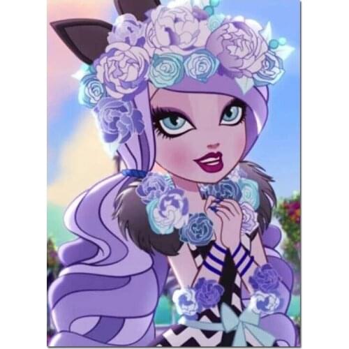 Purple Girl pictures 5d diy diamond painting full square/round diamond embroidery Cartoons 3D Cross stitch Kids Gift,P1198