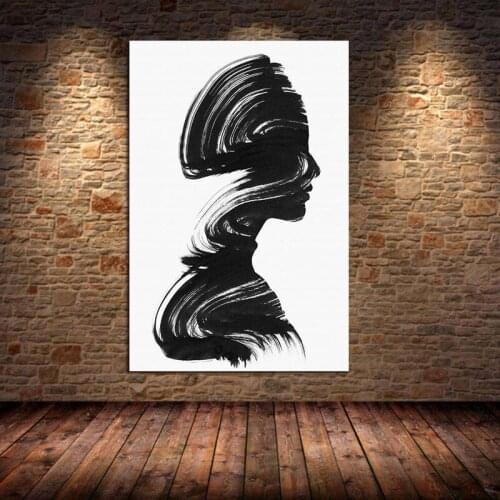 Sexy Woman Sketch Abstract Art Poster and Print Black and White Line Art Canvas Painting On the Wall Art Nordic Picture Unframed