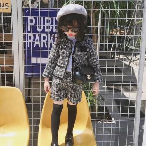 Girls Clothing set Winter Autumn Outwear For baby Kids 2 pieces Children outfits Jacket shorts clothes suit for girls Christmas