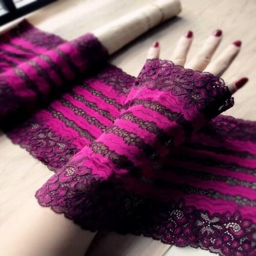 Nude pink 22cm wide embroidered thick stretch lace accessories lace skirt hem wrapped chest cuffs doll accessories