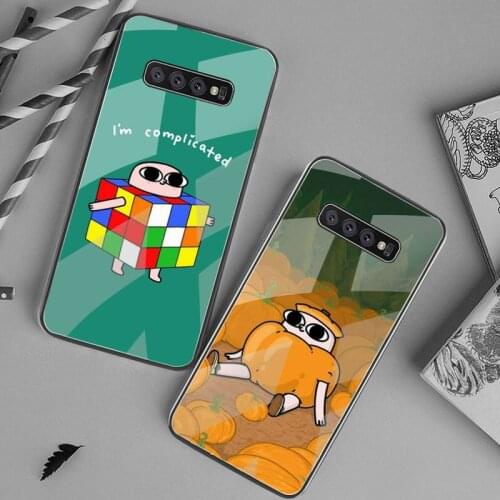 Cute Cartoon ketnipz Luxury Phone Case Tempered Glass For Samsung S20 Plus S7 S8 S9 S10 Plus Note 8 9 10 Plus