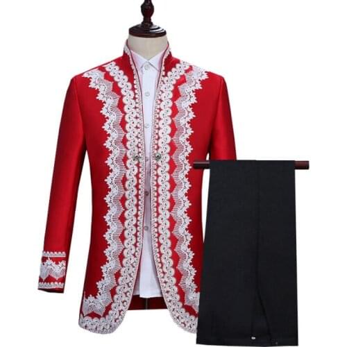 Blazer men suits designs stage Retro court costumes for singers jacket mens clothes dance star style dress masculino homme