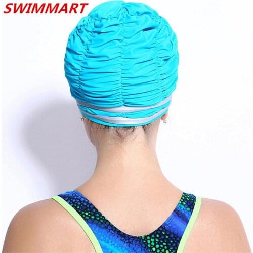 Sexy New Flower Women Swim Cap 2018 Hot Sale Swimming Hat for Long Hair Solid 3D Floral Swiming Caps for Girl Female Free Size