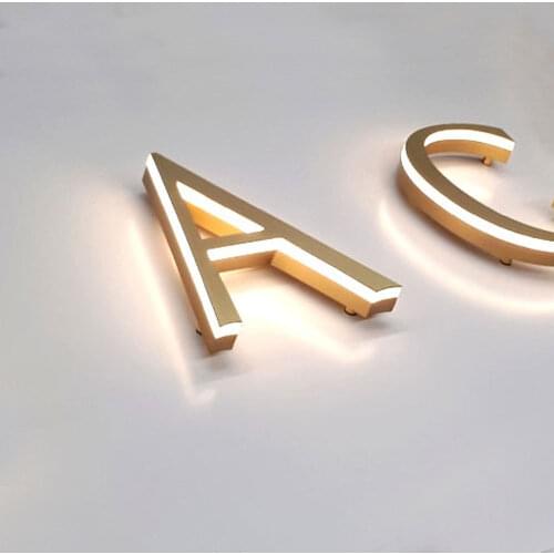 Wholesale Side-lit Led Letter Acrylic Illuminated Signage Indoor/Outdoor Boutique Bar Storefront PMMA Advertising Shop Logo