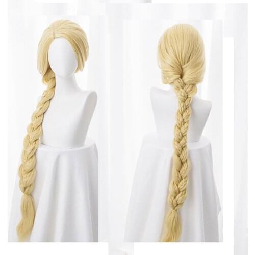 Tangled Princess Wigs 120cm 47" Straight Blonde Super Long Cosplay Wig Rapunzel Synthetic Hair Anime Wig + Wig Cap