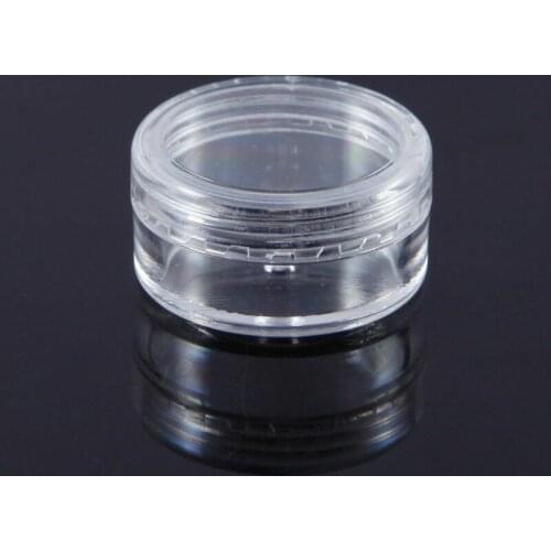 3g 50 pcs Plastic Cosmetic Empty Jars Clear Bottles Eyeshadow Makeup Cream Lip Balm Container Pots