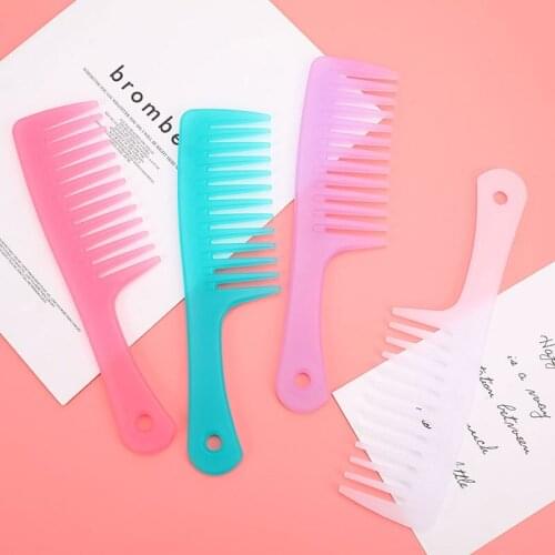 Large Wide Tooth Combs Of Hook Handle Detangling Reduce Hair Loss Comb Pro Hairdress Salon Dyeing Styling Brush Tools Hot Sale