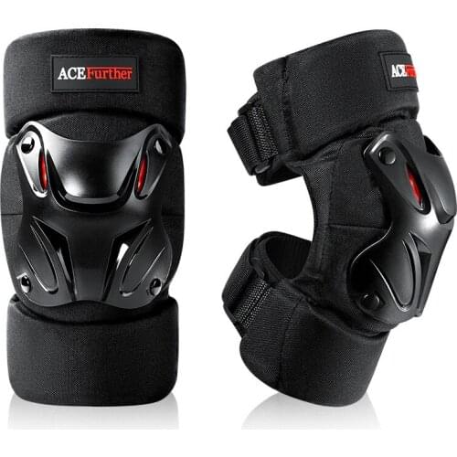 Adjustable Anti Fall Knee Protector Motorcycle Cycling Bike Racing Skating Ski Knee Pads Kneepads Black Brace Support