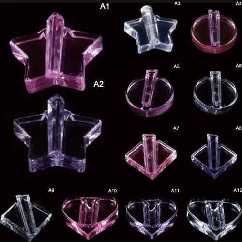 4 Different Shapes Nail Art Metal Slice Rivet Embossed Mold Metal Frame Bend Curve Making Model