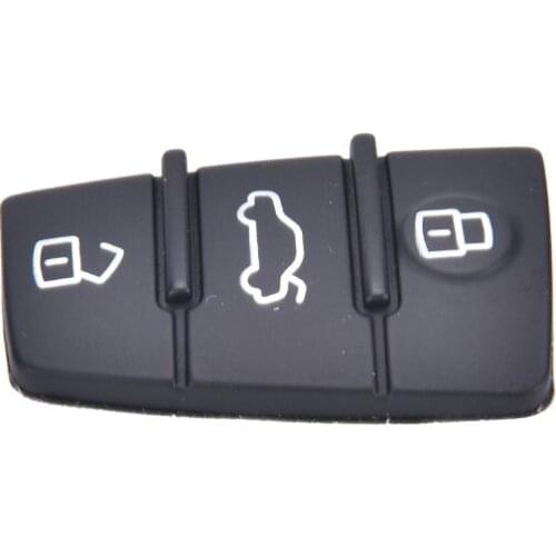 Remote Key FOB 3 Button Rubber Pad Replacement Fits Repair 1 Pcs for Audi A3 A4 A6 TT Q7 Plastic
