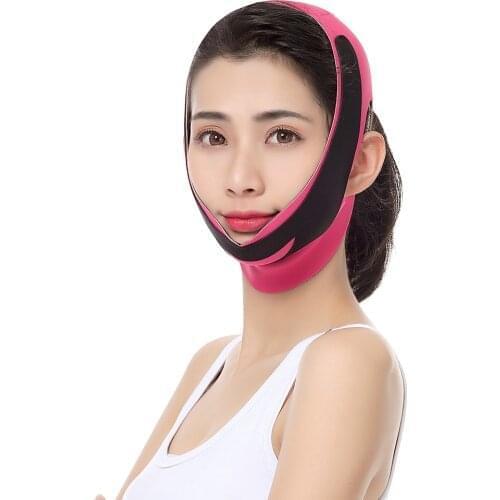 PInk And Black Color Reduce Double Chin Adjustable V Face Bandage Thin Facial Belt Facial Lifting Slimming Beauty Tools STL4