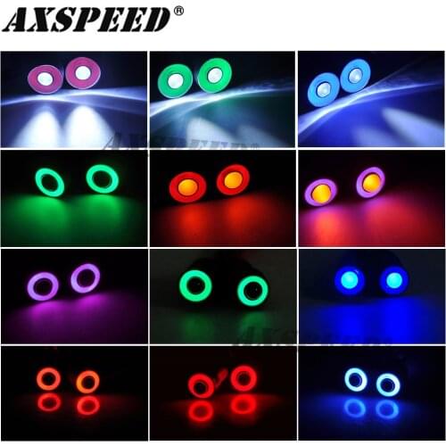 RC Car LED Lights 4.2v-6v Angel and Demon Eyes 2LEDs Headlight Headlamps 10/13/17/22mm RC Car Universal Back Light Lamp