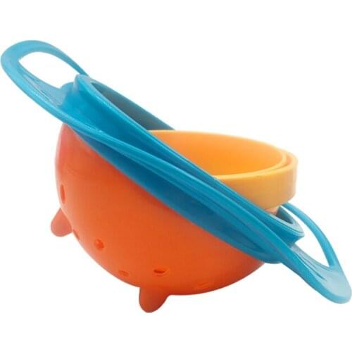 Universal Gyro Bowl Practical Design Baby Children Rotary Balance Gyro Umbrella 360 Rotate Spill-Proof Kids Solid Feeding Dishes