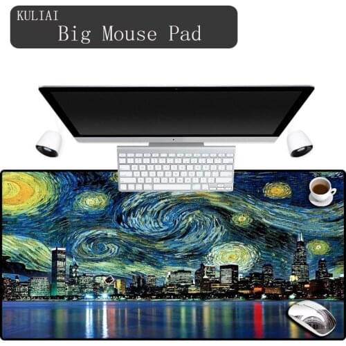 XGZ Famous Painting Mouse Pad Art Family Desk Game Notebook Computer Decoration Size 30X60-40X90cm Player Keyboard Mouse Pads