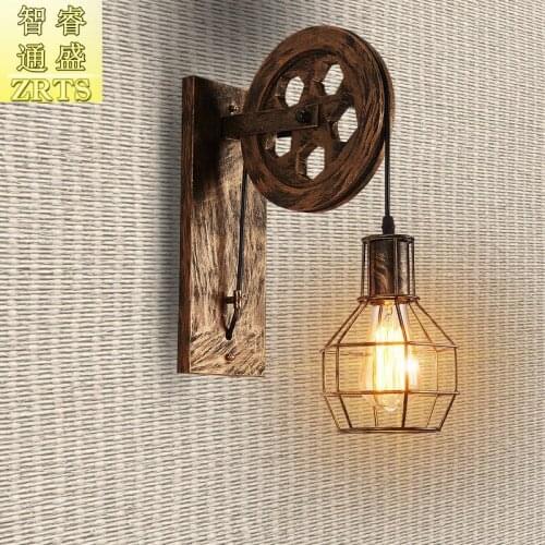 Loft mirror light led living room corridor bedroom lampara pared bedroom lamp
