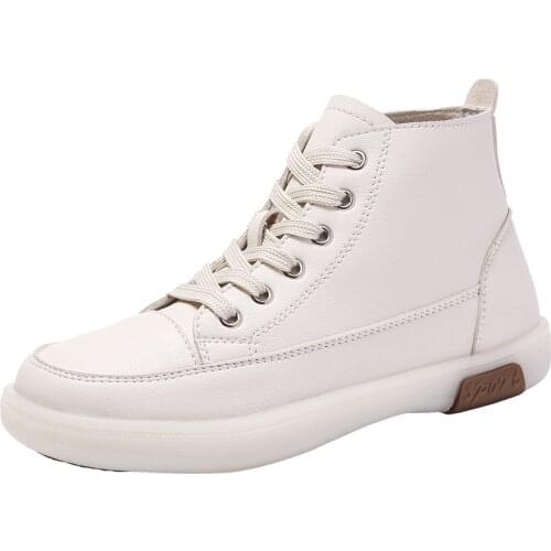 Heeled Ankle Rough Vulcanized Boots Fur Loafers Women High Boots Autumn Winter Shoes For Women 2021 Genuine Leather Socks Ladies