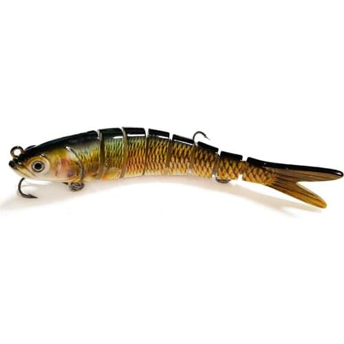 2019 Hard Fishing Lure 14CM 25g Multi Jointed 3D Eyes Lure 8-Segment Hard Lure Crankbait With 2 Hook Fishing Baits Accessories