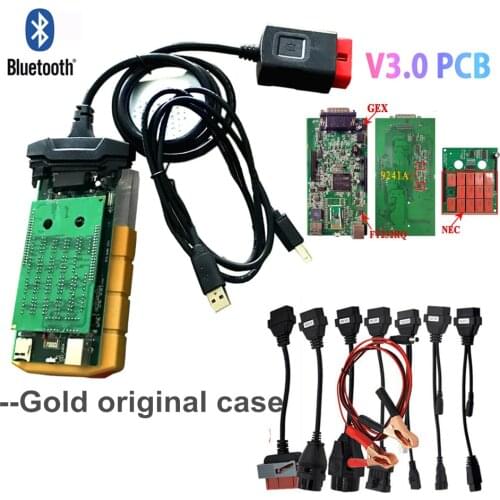 2021 NEW Gold OBD2 SCANNER VD DS150E CDP Bluetooth 2017.R3 keygen 2016 on CD for delphis cars/trucks obd2 diagnostic tool